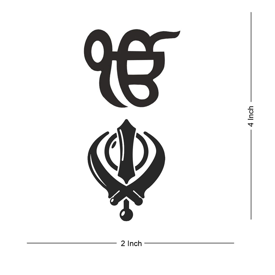 Khanda Onkar Sikh Symbol Tattoo Waterproof Male and Female Temporary B – Temporarytattoowala